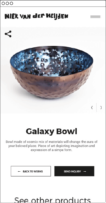 Website screen